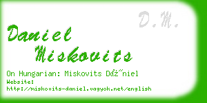 daniel miskovits business card